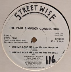 画像1: THE PAUL SIMPSON CONNECTION / USE ME, LOSE ME (12")♪