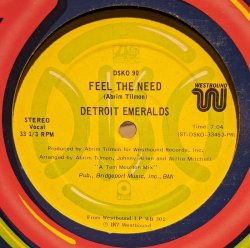 画像1: DETROIT EMERALDS / FEEL THE NEED (12")♪