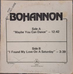 画像1: BOHANNON / MAYBE YOU CAN DANCE (12")♪