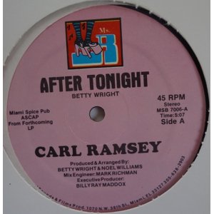 画像: CARL RAMSEY / AFTER TONIGHT (12")♪