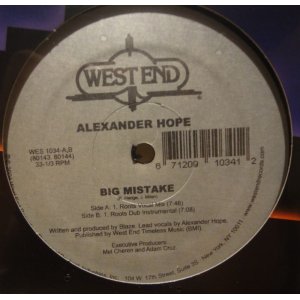 画像: ALEXANDER HOPE / BIG MISTAKE (12")♪