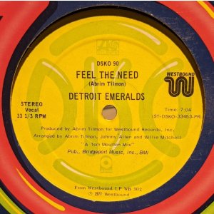 画像: DETROIT EMERALDS / FEEL THE NEED (12")♪