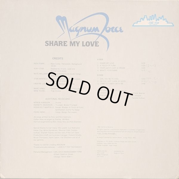 画像2: MAGNUM FORCE / SHARE MY LOVE (LP)♪
