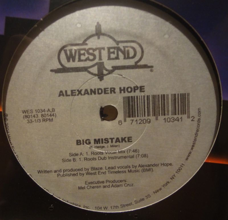 画像1: ALEXANDER HOPE / BIG MISTAKE (12")♪