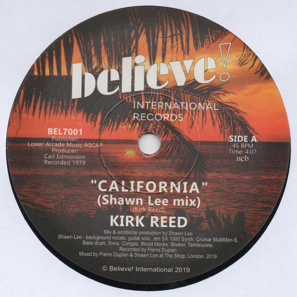 画像1: KIRK REED / CALIFORNIA (SHAWN LEE MIX) (7")♪