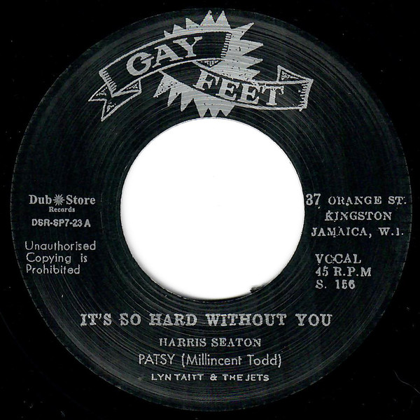 画像1: PATSY MILLICENT TODD / IT’S SO HARD WITHOUT YOU (7")♪