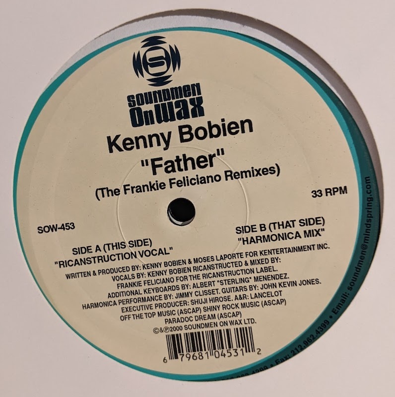 画像1: KENNY BOBIEN / FATHER (THE FRANKIE FELICIANO REMIXES) (12")♪