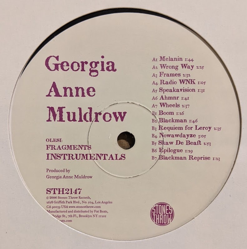 画像1: GEORGIA ANNE MULDRAW / OLESI : FRAGMENTS INTRUMENTALS (LP)