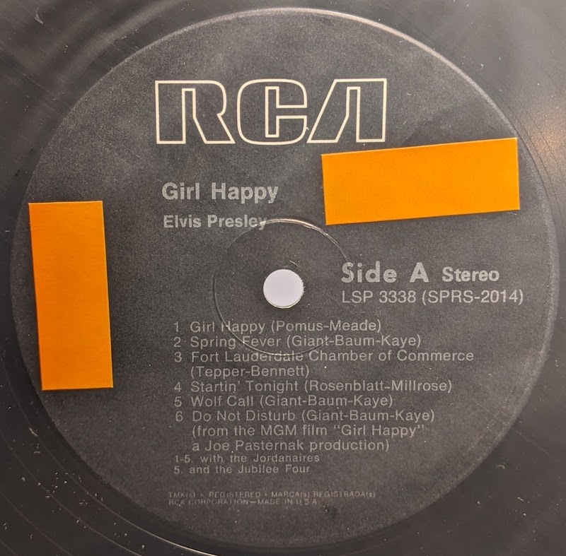 画像2: ELVIS PRESLEY / GIRL HAPPY (LP)♪