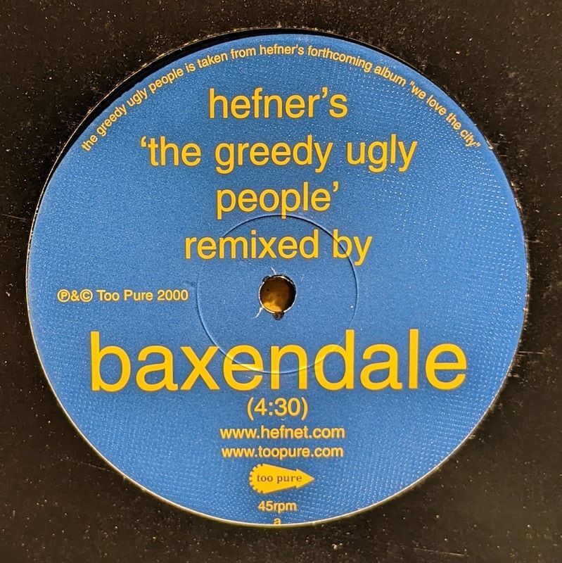 画像1: HEFNER / GREEDY UGLY PEOPLE (REMIX) (12")♪