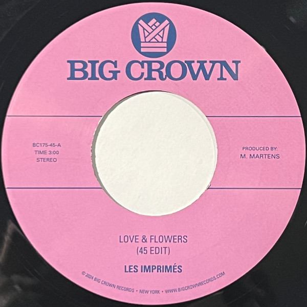 画像1: LES IMPRIMES / LOVE & FLOWERS (45” EDIT) (7")♪