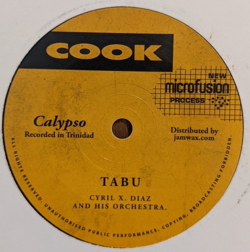 画像1: CYRIL X. DIAZ & HIS ORCHESTRA / TABU (7")♪